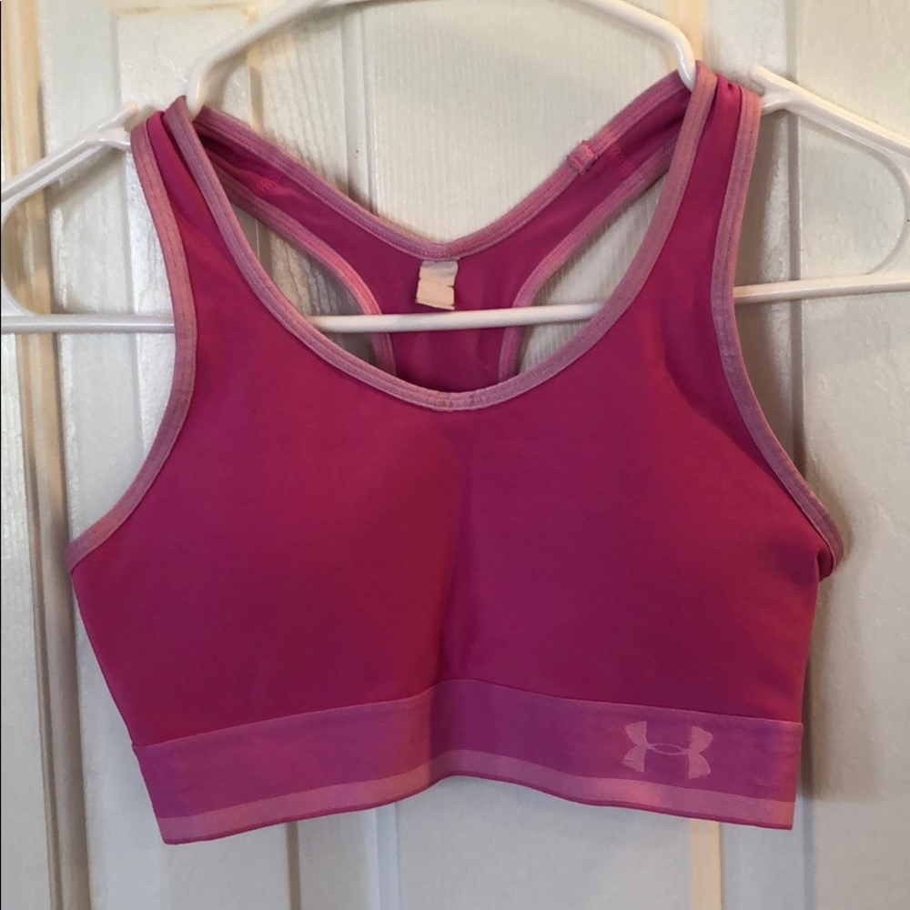 Pink Padded Under Armor Sports Bra
